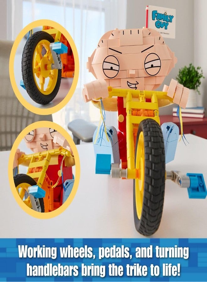 Brickcraft Family Guy Stewie on Trike Building Kit, 429 Piece Construction Set, Collectible Figure & TV Show Memorabilia Gift for Fans,Kids and Adult Builders Ages 8+ for Display on Desk Shelf or Room - Image 2